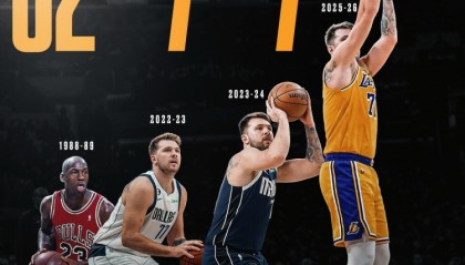 欧博官网-历史至今仅东契奇&amp;乔丹做到过赛季场均32+7+7 其中东契奇3次达成